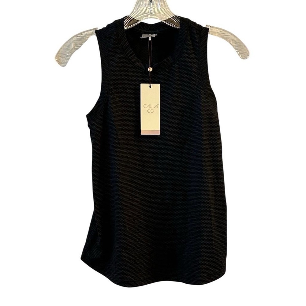 Calia Women's XXS Black Sleeveless Textured Tank Top Casual Summer